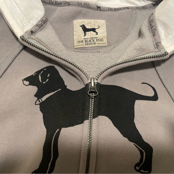 The Black Dog Gray Hoodie Full-Zip Women’s Size M - Picture 3 of 8